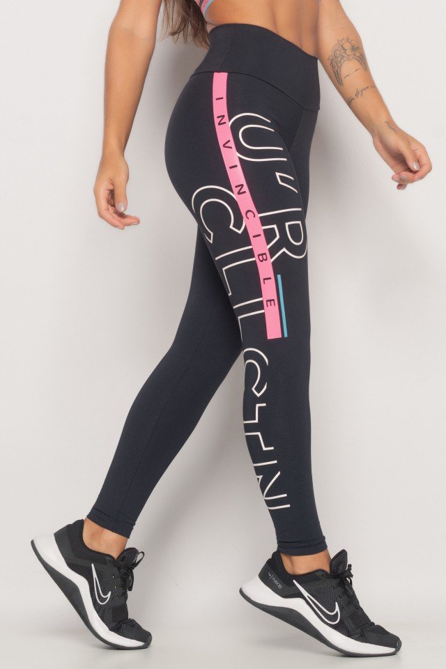 CALÇA LEGGING PRETA INVINCIBLE