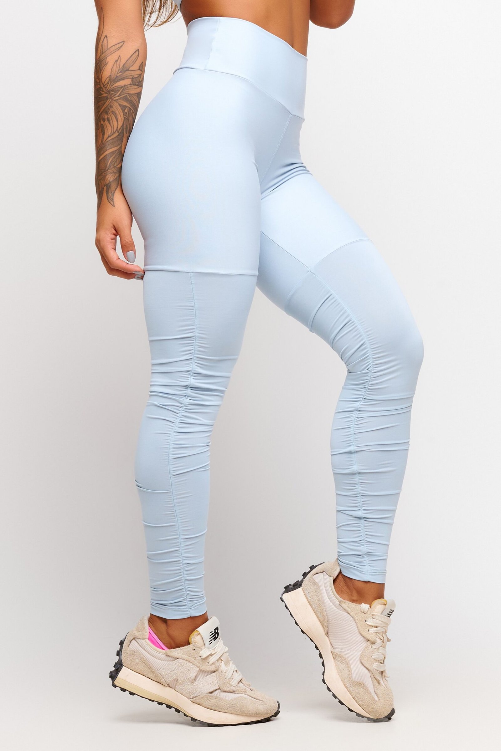 CALÇA LEGGING AZUL FRANZIDA SOFT LIGHT PLIÉ