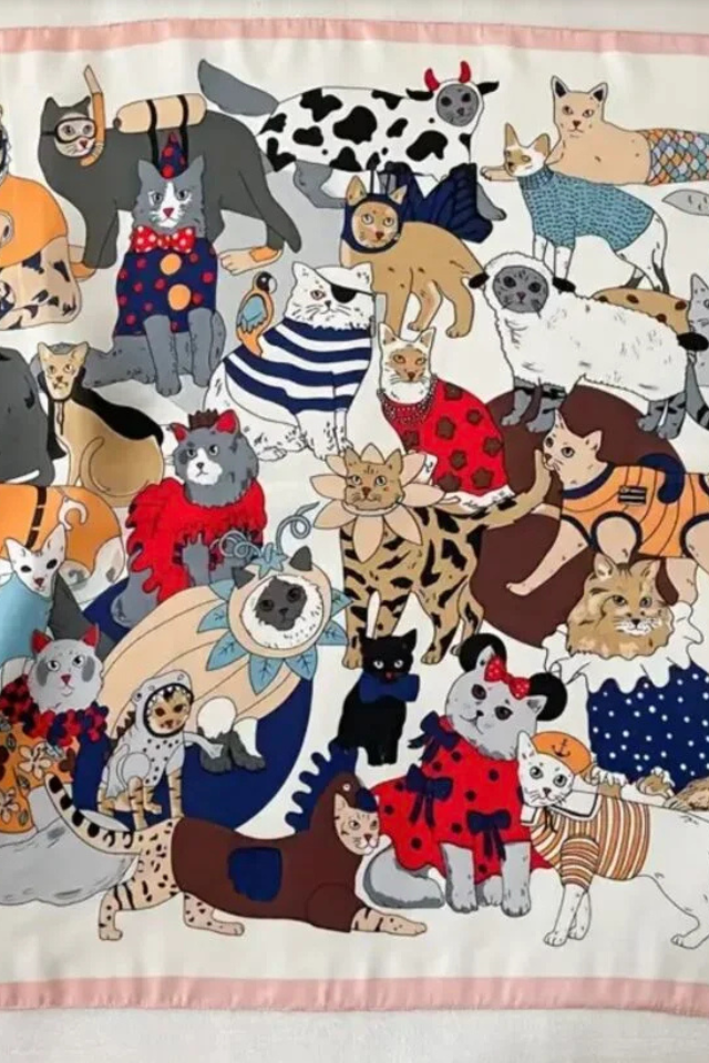 Lenço estampa de Gatos